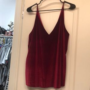 Red velvet tank
